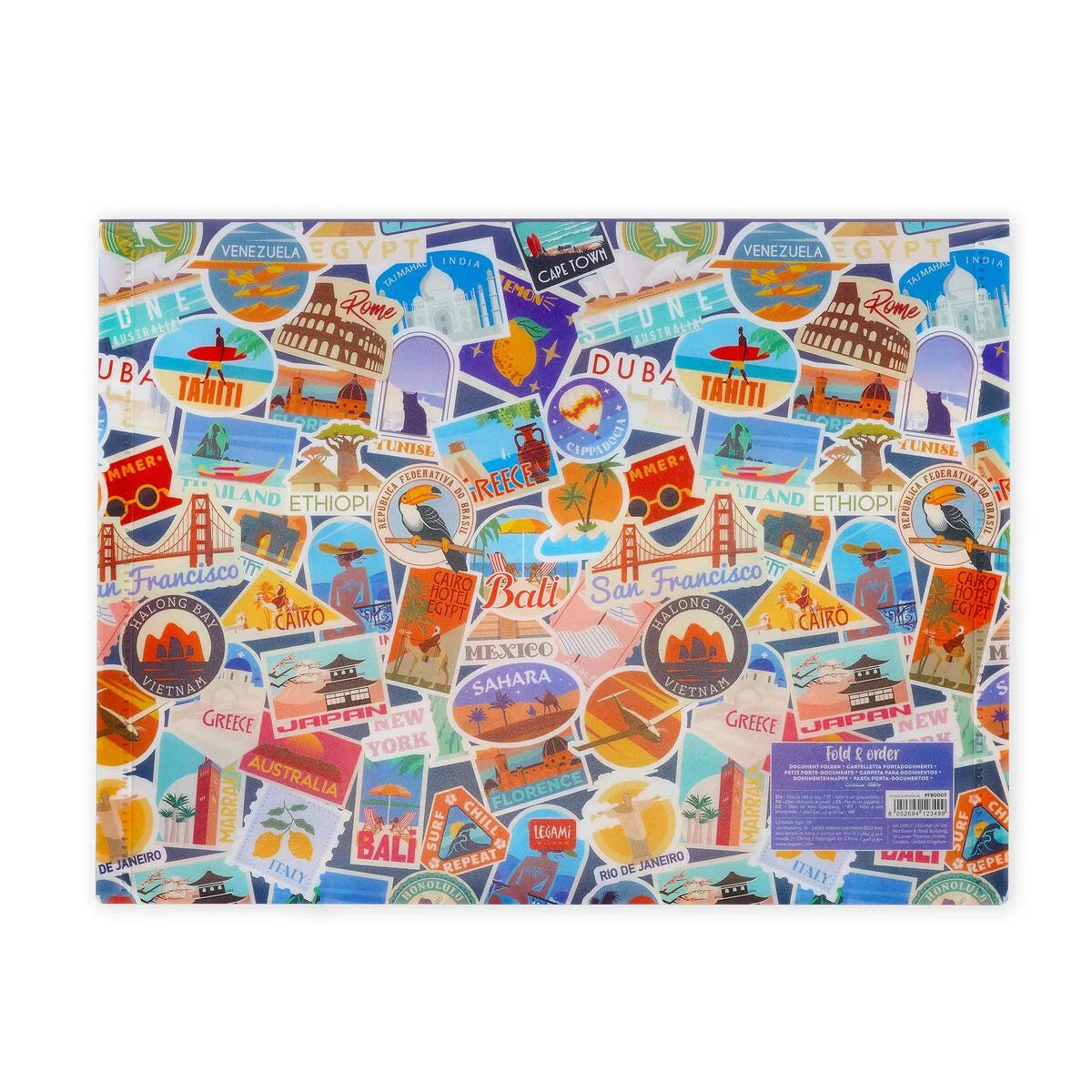 Document Folder - Fold & Order - Travel Stickers