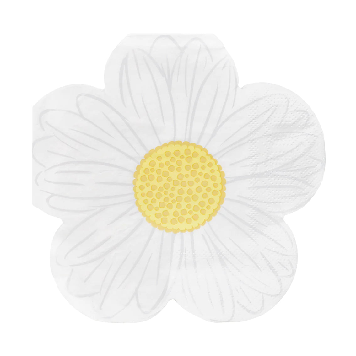 White Daisy Flower Paper Napkins