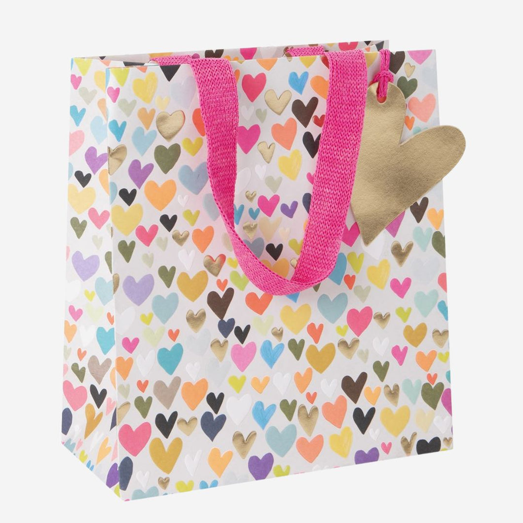 Colourful Hearts Medium Gift Bag