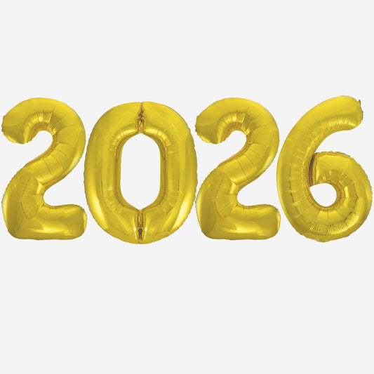 2026 GOLD Inflated Foil Balloons