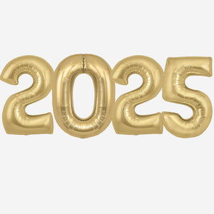 2025 CHROME GOLD Foil Balloons Inflated