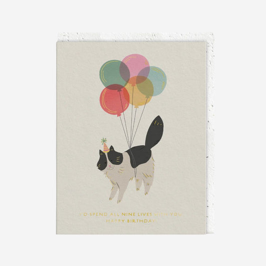 Nine Lives Greeting Card