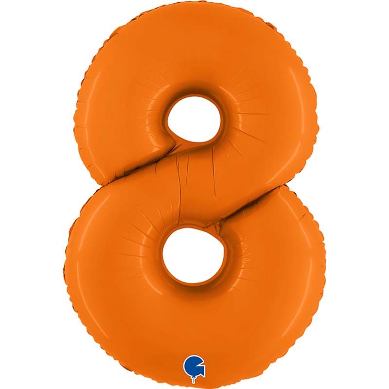 Orange Inflated Foil Number Balloons 40"