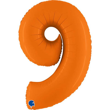 Orange Inflated Foil Number Balloons 40"