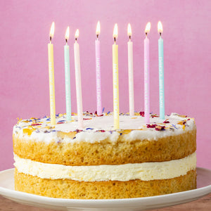 Pastel Happy Birthday Printed Candles
