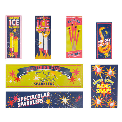 Retro Indoor Table Fireworks Blue