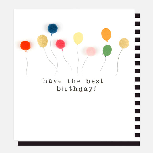 Pom Pom Balloons Birthday Card