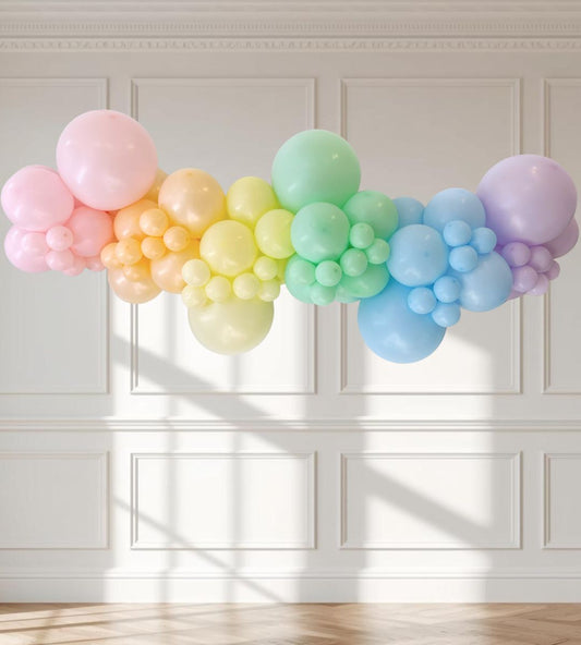 Pastel Rainbow Organic Inflated Garland