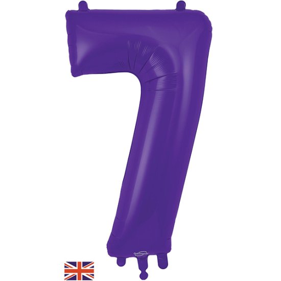 Purple Inflated Foil Number Balloons 34"