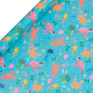 Under the Sea Blue Wrapping Paper Roll