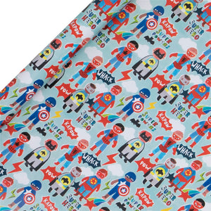 Superheroes Wrapping Paper Roll