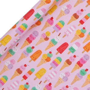 Cool Ice Cream Wrapping Paper Roll