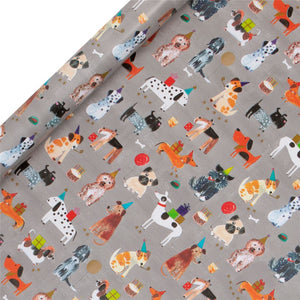 Party Dogs Wrapping Paper Roll 4m