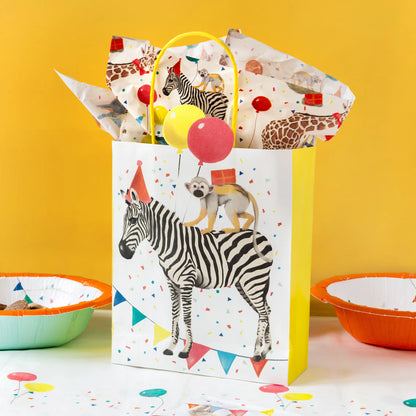 Party Safari Monkey & Zebra Paper Party Bags