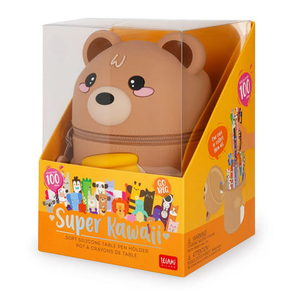 Legami Super Kawaii Teddy Bear Silicone Desktop Pen Holder