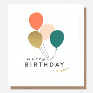 Happy Birthday To You Balloons Card
