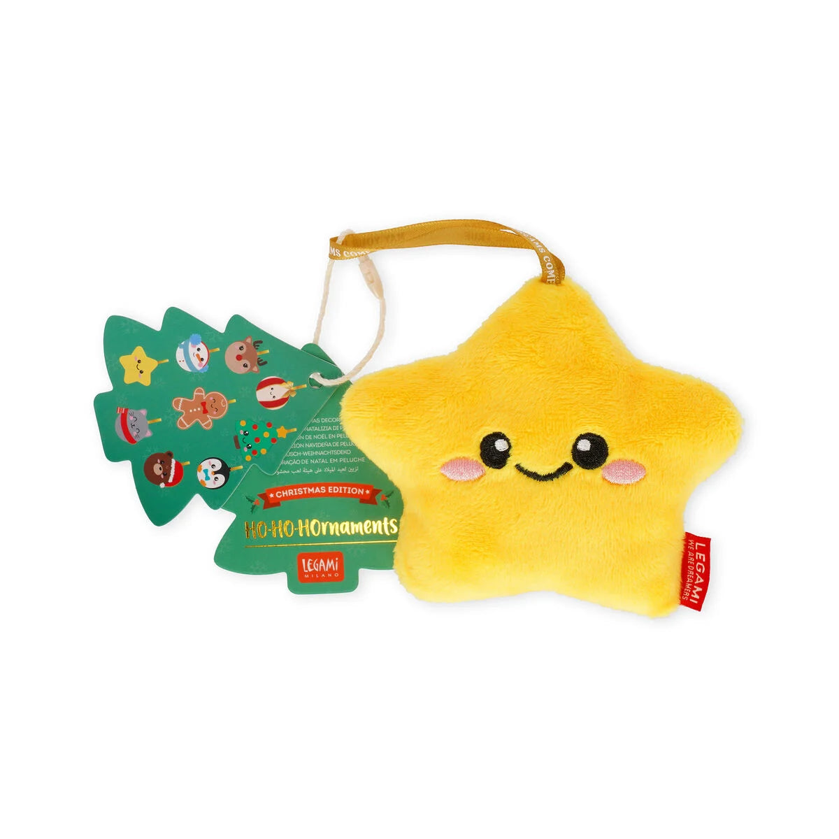Legami Plush Christmas Decoration - Star - Oh-Oh-Ohrnaments