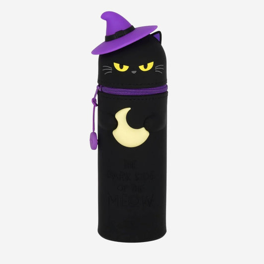 2-in-1 Soft Silicone Pencil Case - Kitty Witch - Kawaii