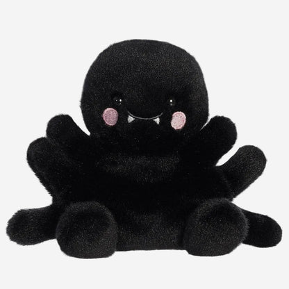Spider Black plush toy with a cute expression on a white background