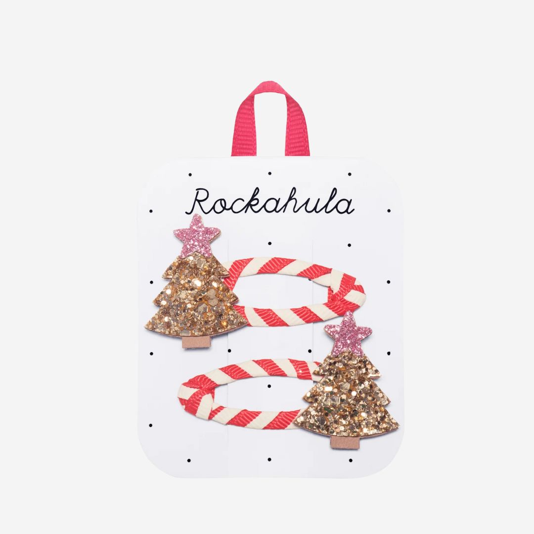 Stripy Christmas Tree Clips by Rockahula