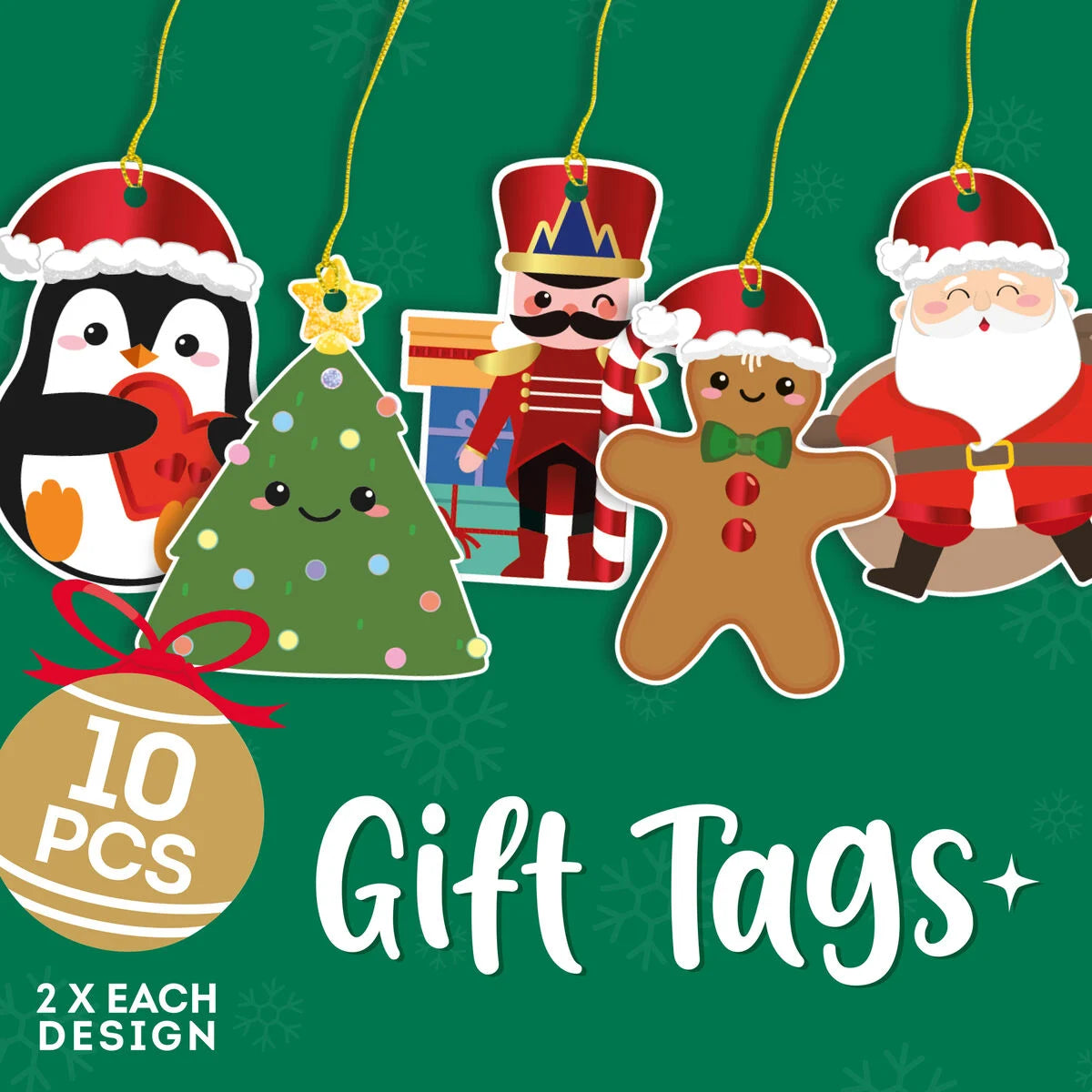 Set of 10 Christmas Gift Tags by Legami