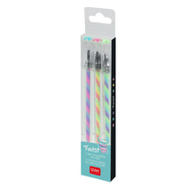 Set of 3 Multicoloured Twist Gel Pens