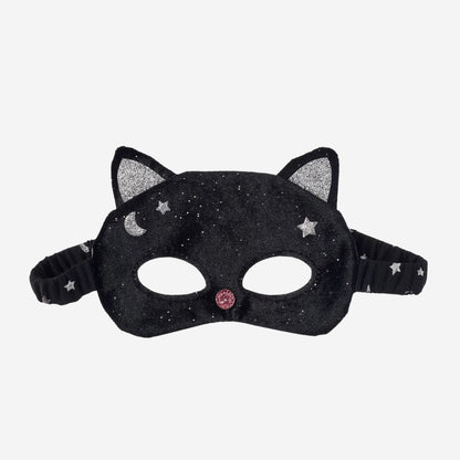 Velvet Black Cat Mask (3-10 Years) by Rockahula