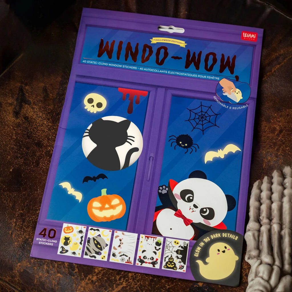 Set of 40 Static-Cling Window Stickers - Windo-Wow
