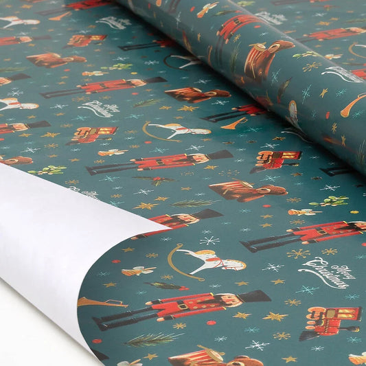 Nutcracker Christmas Wrapping Paper Roll