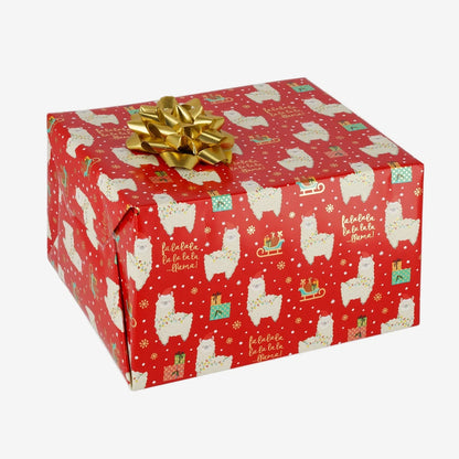 Llama Christmas Wrapping Paper Roll