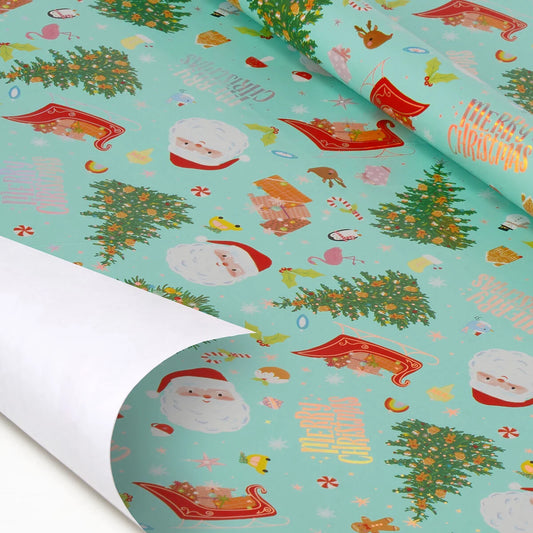 Wreath Christmas Wrapping Paper Roll