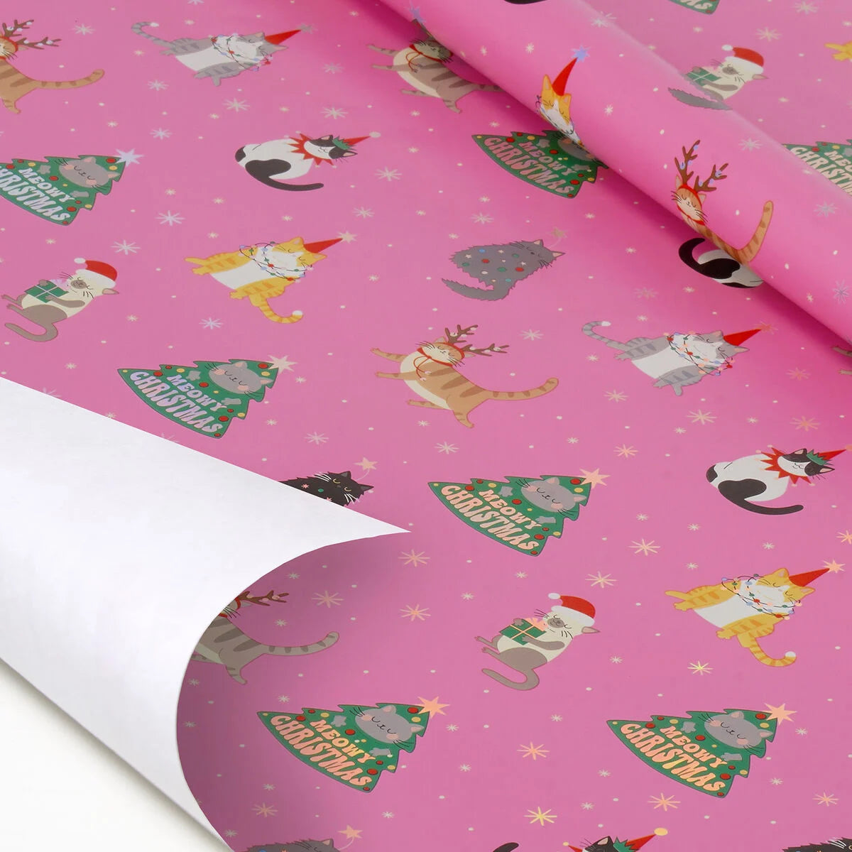 Kitty Christmas Wrapping Paper Roll