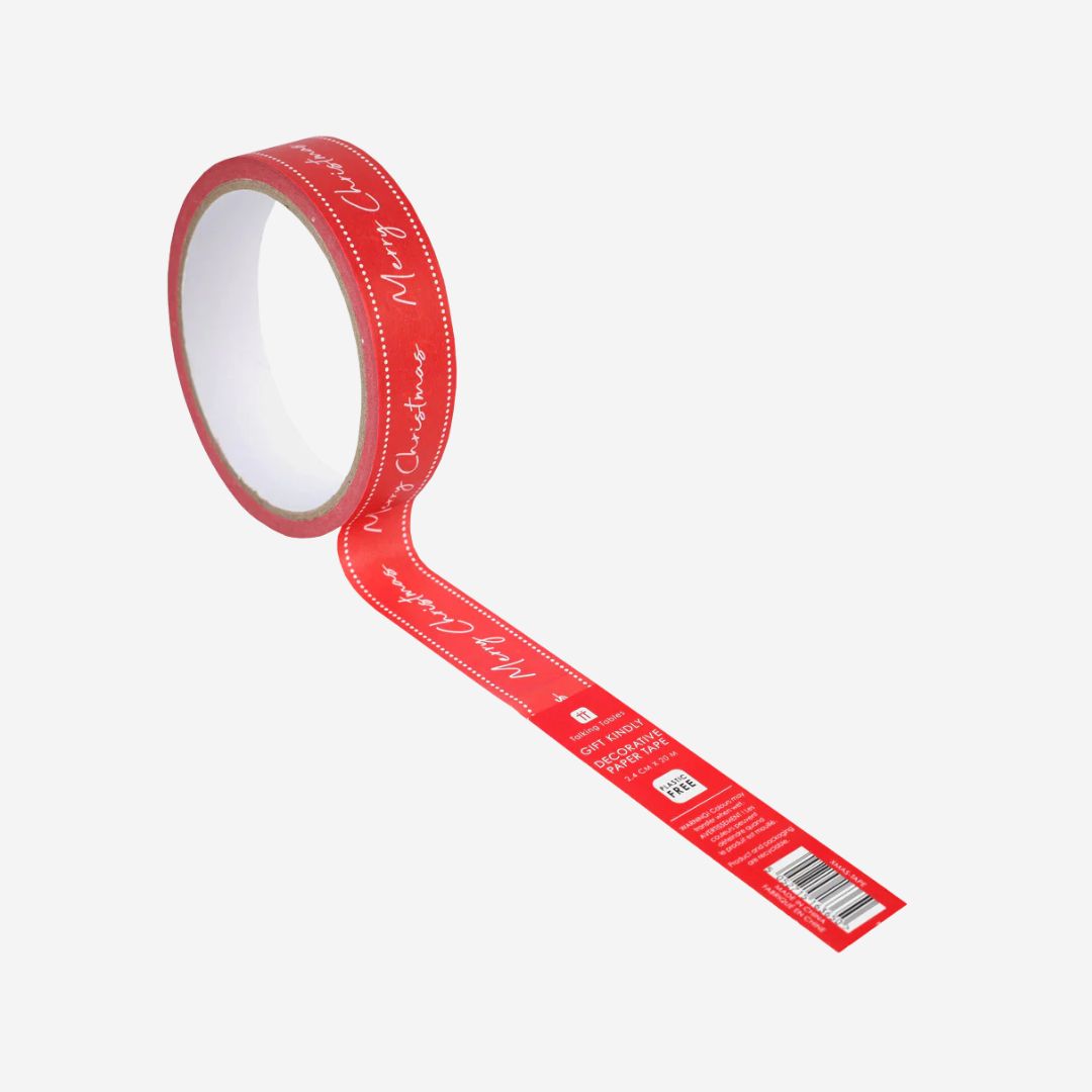 Merry Christmas Paper Gift Tape - 20m