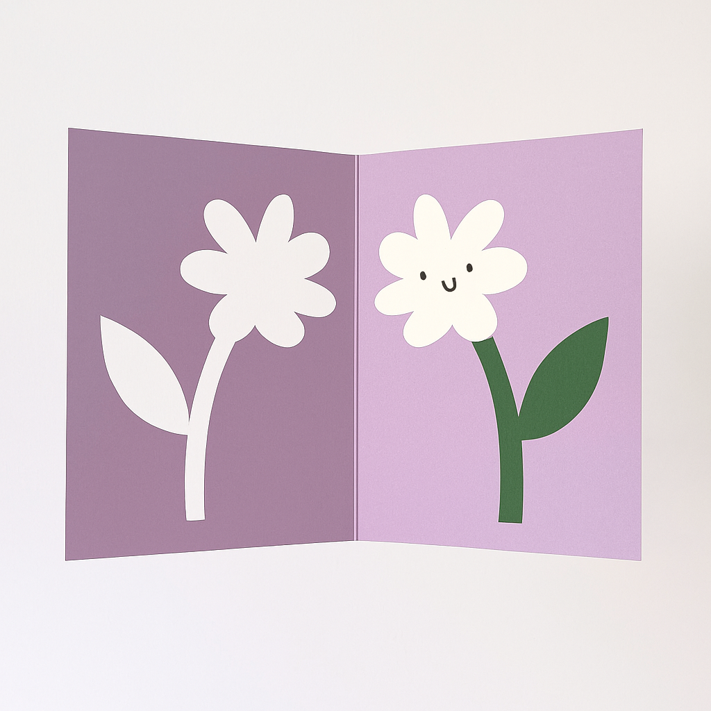 Flower Card / Just Because Blank Card