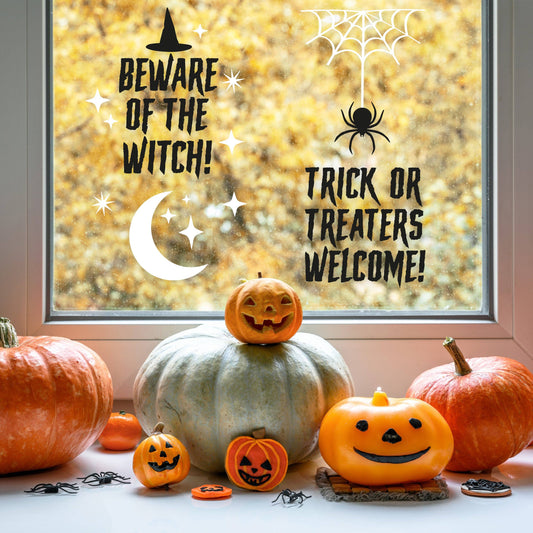 Trick or Treat Window Clings 4 Pack