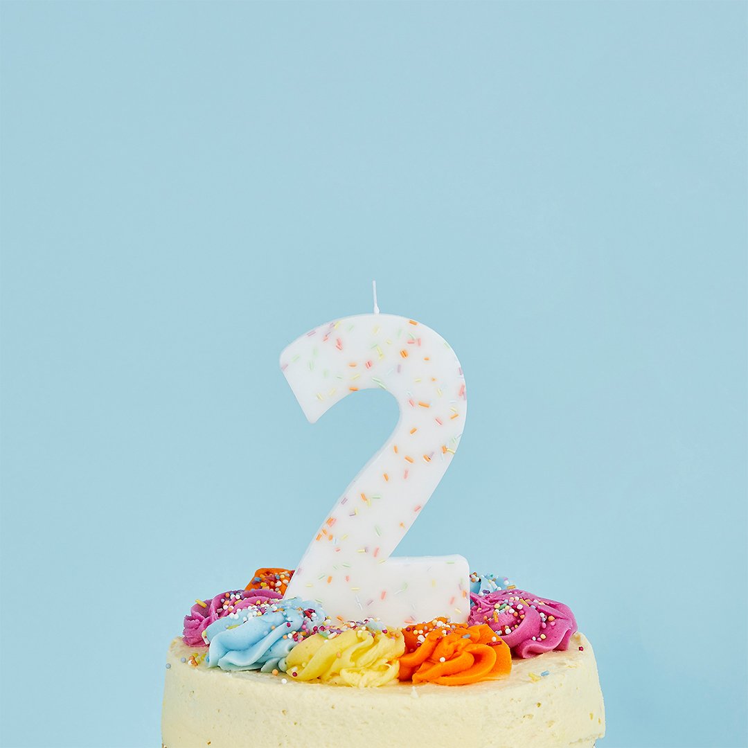 Giant Sprinkle Candle Numbers