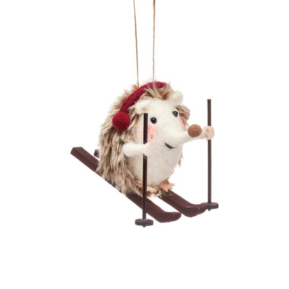 Festive Hedgehogs Felt Hanging Decoration- Assorted