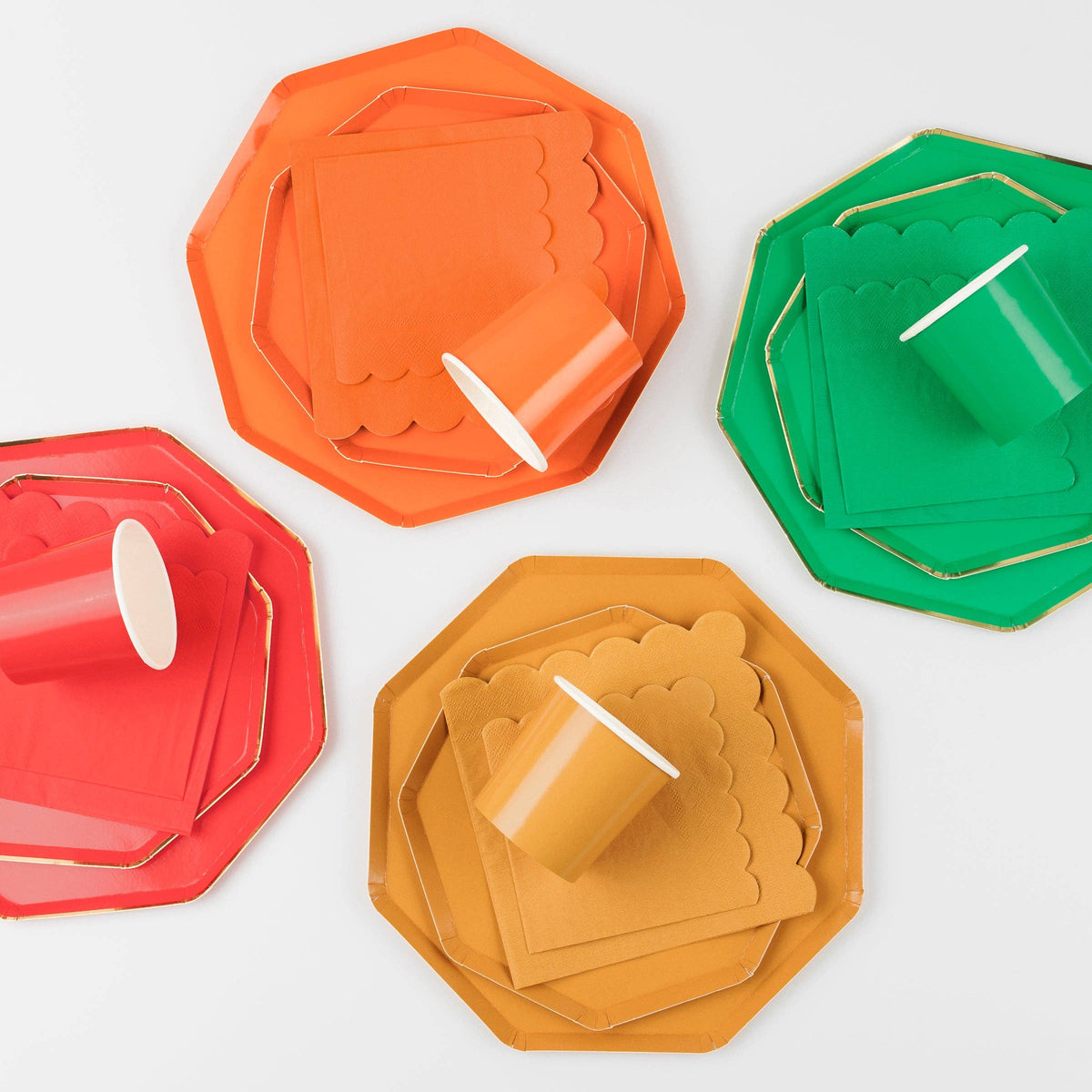 Pumpkin Orange Dinner Plates by Meri Meri