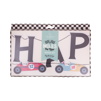 Miles per Hour Happy Birthday Banner
