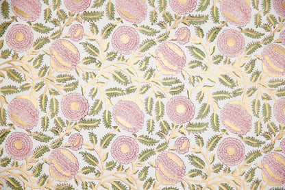 Marigold Glitz Blush Block Printed Wrapping Paper Sheets