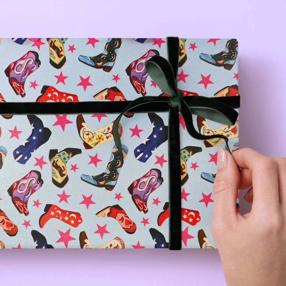 Eleanor Bowmer Wrapping Paper 3m Gift Cowboy Boots