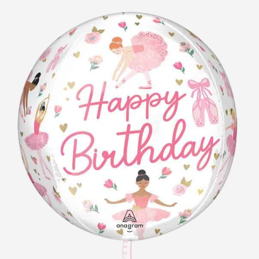Ballerina Orbz Inflated Foil Balloon