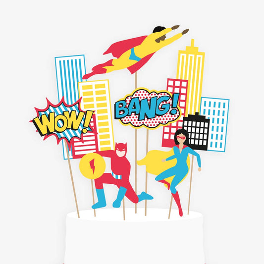 Superhero cake toppers