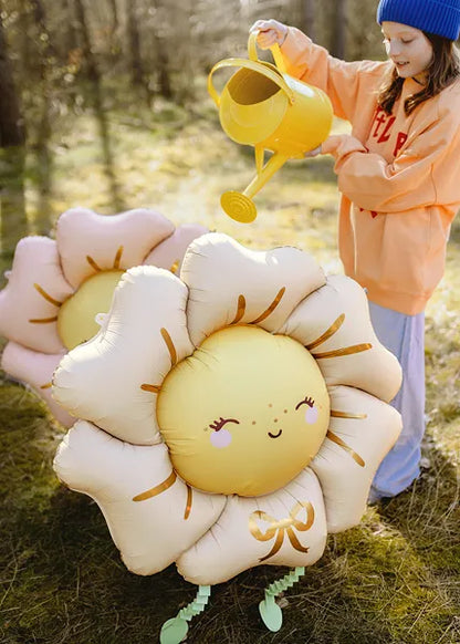 Beige Flower Inflated Walking Balloon