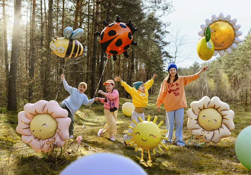 Yellow Sunshine Inflated Walking Balloon