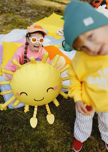 Yellow Sunshine Inflated Walking Balloon