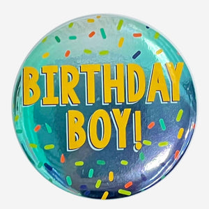 Confetti Birthday Boy Badge
