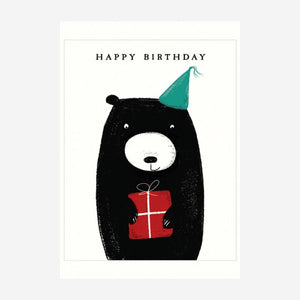 Bear with Birthday Present Card