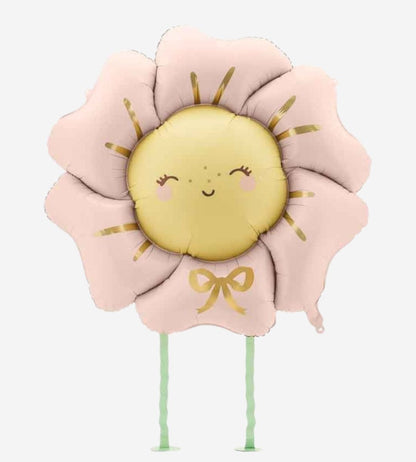 Blush Pink Flower Inflated Walking Balloon