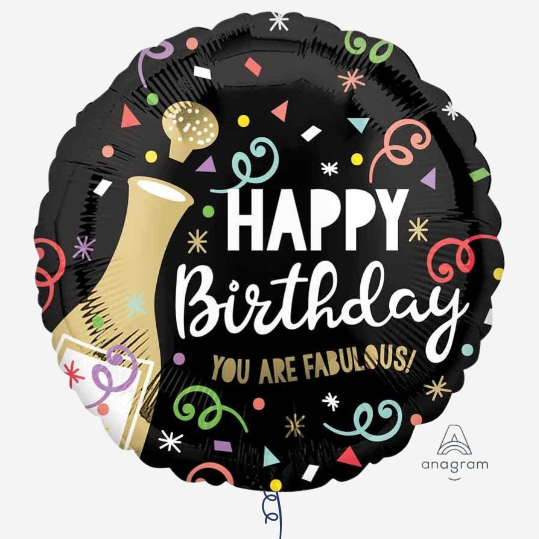 Bubbly Birthday Inflated Birthday Foil Balloon